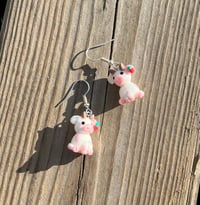 Image 1 of Strawberry cow earrings