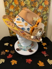 Image 3 of "Fall into His Blessings" Hand-Burned Narrow Brim Hat