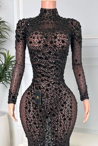 Image 4 of KAELIE BLACK FEATHER DRESS