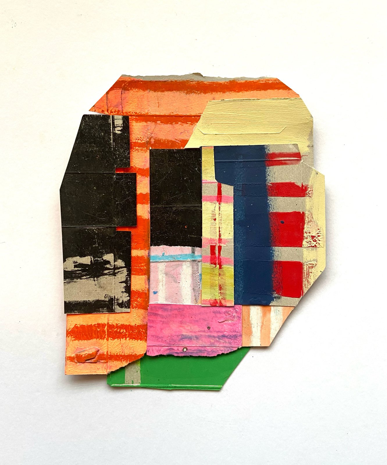 Orange Strip Cardboard Packaging Collage | Sarah Bagshaw Art