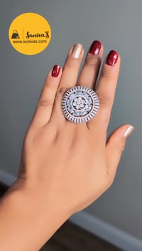 Image 2 of Janette_Silver plating American Diamond Adjustable Ring 