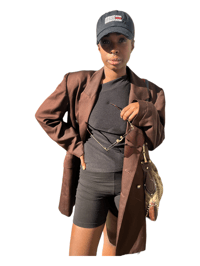 Image 2 of Oversized chocolate brown blazer