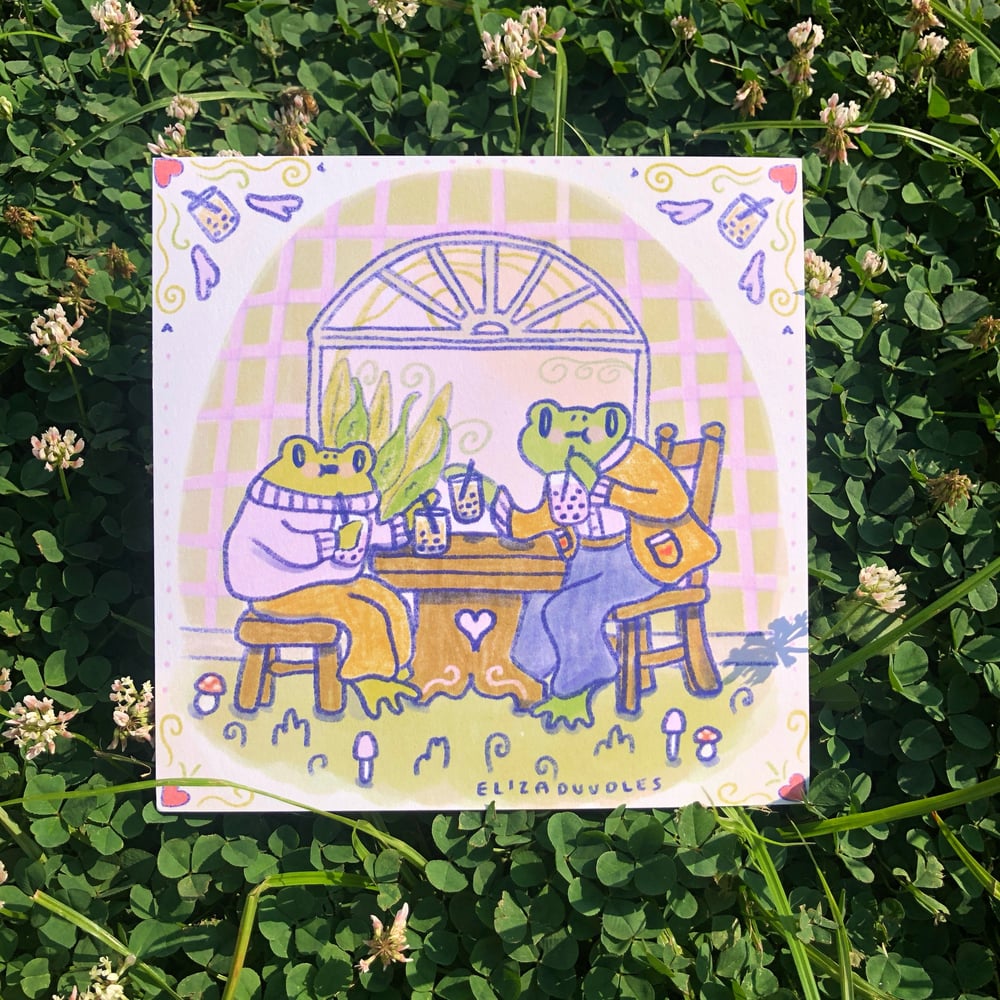 Image of Frog & Toad Boba Art Print