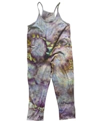 Image 2 of S/M Knit Pocket Playsuit in Muted Watercolor Orb Ice Dye