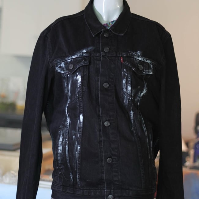 Time Flies Hand-Painted Vintage Levi’s Jacket