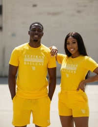 Image 3 of YB Yellow Mesh Blend Short Set