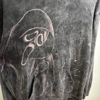 Image 3 of “GHOSTFACE #2” Custom Bleach Painted Hoodie LARGE