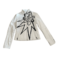 Image 2 of SAIbysai White Moto Jacket