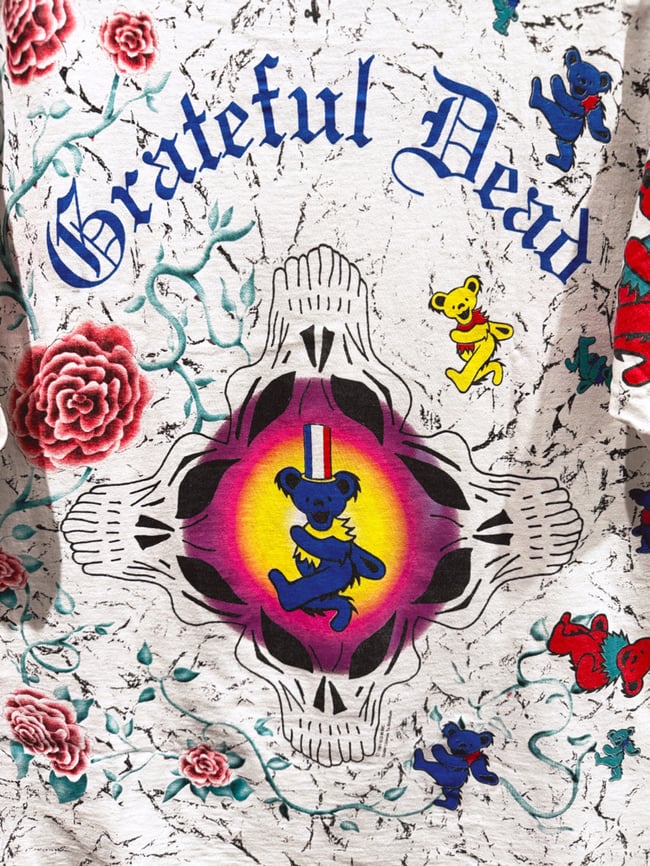 Grateful Dead 1991 All Over Print T-Shirt - Size L