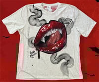 Image 1 of “HOT BLOODED” CUSTOM PAINTED T-SHIRT SIZE 3XL