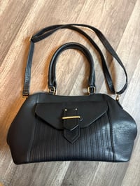 Image 1 of Black and gold bag with strap