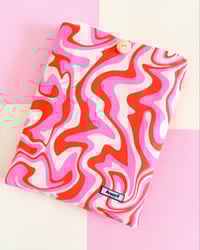 Pink Orange Retro Liquid Abstract 