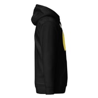 Image 3 of Black Unisex Hoodie Yellow Dogheart Adult