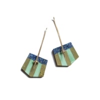 Image 2 of Lapis, Tuff & Variscite Earrings