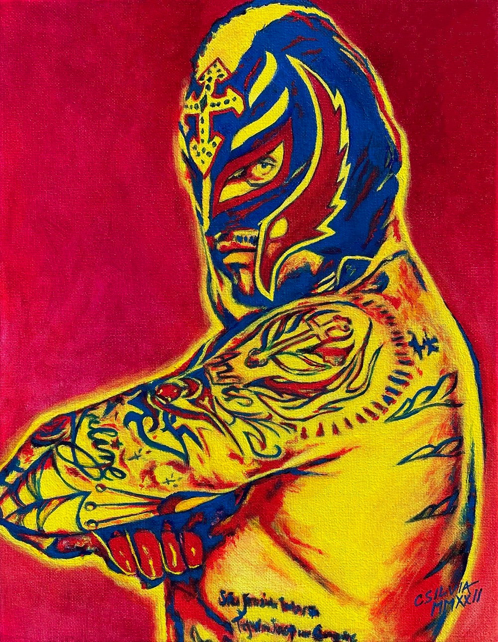 8.5x11” Rey Mysterio Framed Print