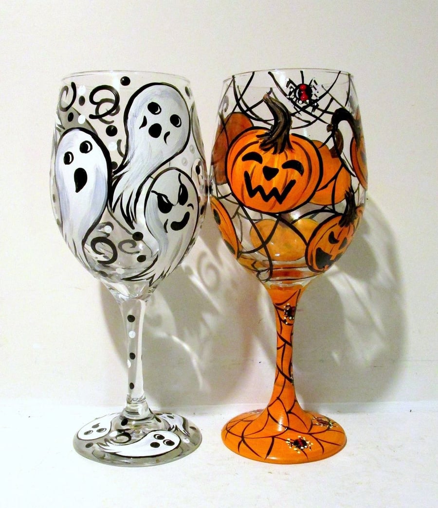 Image of HALLOWEEN WINE GLASS Paint Night @ The Shed 10/17 6-8pm