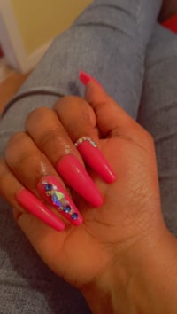 Image 5 of Nails - Long Luxury (Pink Passion)