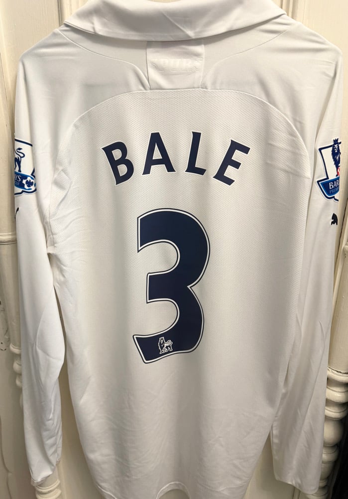 Image of Tottenham Hotspur “BALE 3” 2011/12 Home Long Sleeve Shirt + patches (M)
