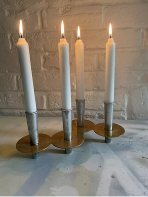 Image of Midcentury vintage Swedish brutalist candlestick