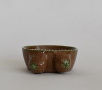 Image 1 of green floral shallow tumbler 