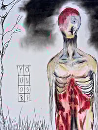 Image 2 of 14x17in. Drawing “Apologies to a Mirror”