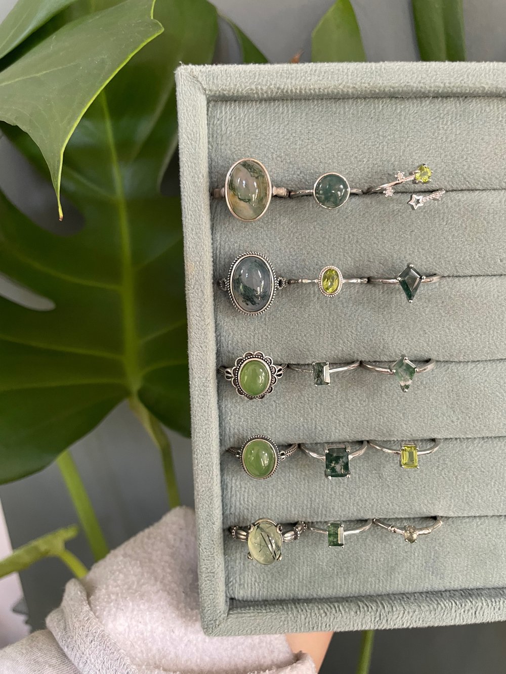 nature inspired crystal rings!