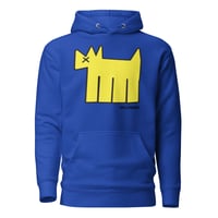 Image 1 of Blue Yellow Dog Hoodie Adult 