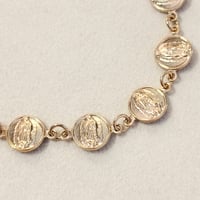 Image 2 of Gold Virgin Mary Bracelet