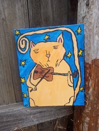 Image 4 of Orange Cat Playing Fiddle 