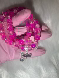 Image 1 of “Pretty in Pink” Beaded Bracelet