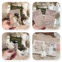 Image 2 of Reserved Listing for Silvia Pink French shabby Chic Sewing/Needle book lace samples