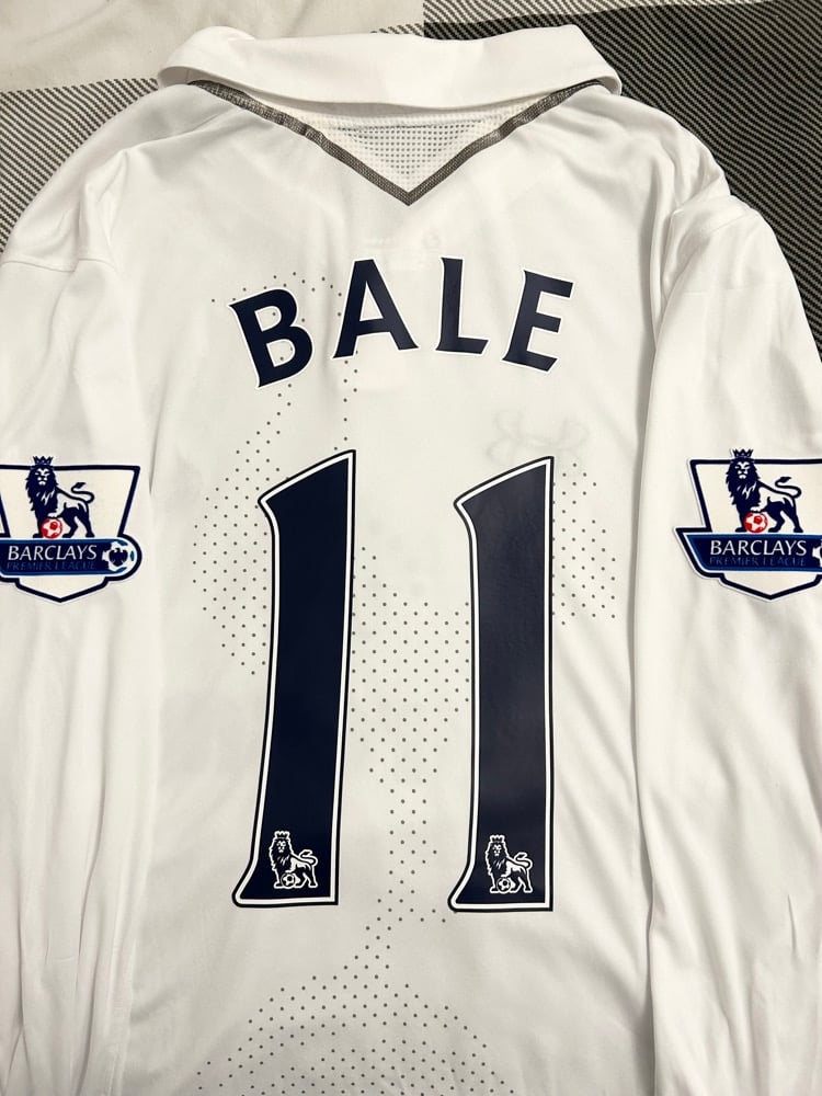 Image of Tottenham Hotspur “BALE 11” 2012/13 Home Long Sleeve Shirt + PL patches  (L)