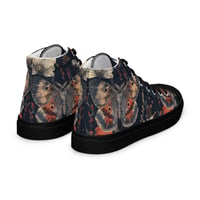 Image 16 of Grunge Goth Style Cottagecore Moth Women’s high top canvas shoes