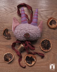 Image 5 of Krampus Textile Ornament | Handmade | Rose Blush