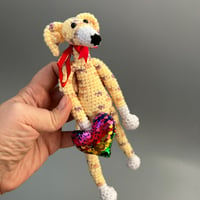 Image 2 of Cocheted Sighthound Ornament #014