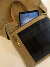 Handmade Bespoke Wax Tote | UK Beeswax Canvas + Blackwatch Wax Tartan Interior