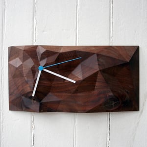 Image of Walnut 12" x 6" Block Clock 