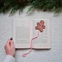 Image 3 of Gingerbread Man Bookmarks Pink & Red