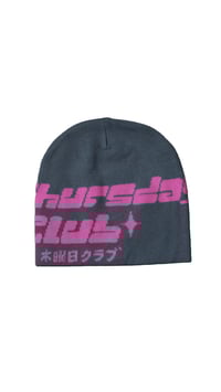 GREY/PINK BEANIE