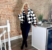 Image 1 of Black & White Fur Jacket (NEW)
