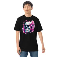 Image 3 of Watercolor skull 4 Men’s premium heavyweight tee