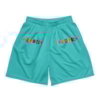 Image 1 of RUOK2DAY CUTOUTS SHORTS - TURQUOISE
