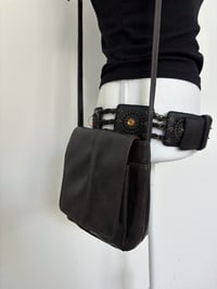 Image 2 of Vintage dark brown leather bag 