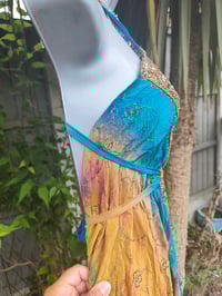 Image 9 of Mykonos Turquoise and blue tie dye jewelled jumpsuit