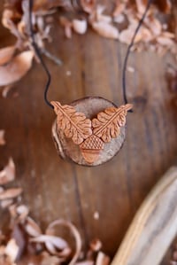 Image 1 of Oak and Acorn Special~Pendant Necklace 