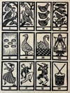 12 Days Of Christmas Block Print