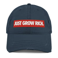 Image 10 of Just Grow Rich. Distressed Dad Hat