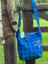 Upcycled Welsh wool cross body bag