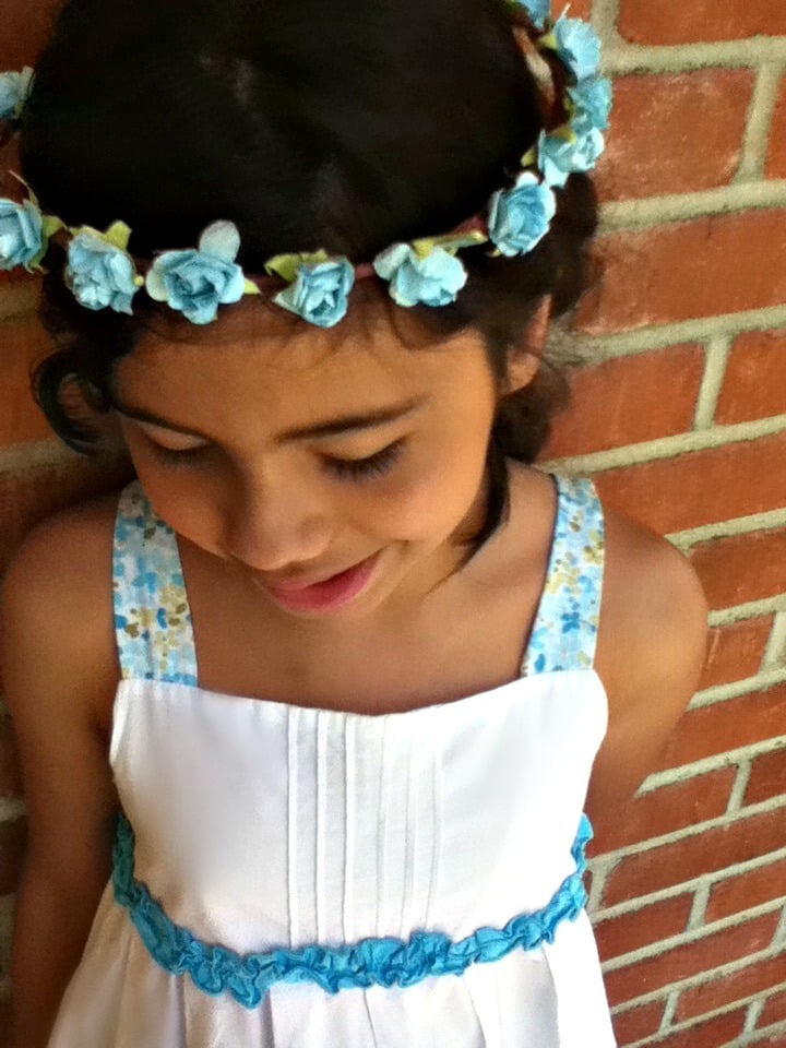 Image of Baby Blue Flower Crown