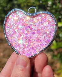 Image of Glitter heart pink